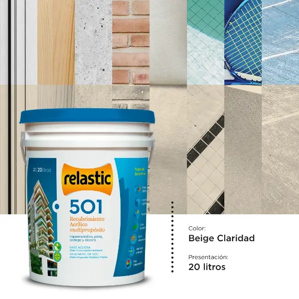 [501BC20] 501 Recubrimiento Multipropósito Mate (Beige Claridad, 20 Litros)