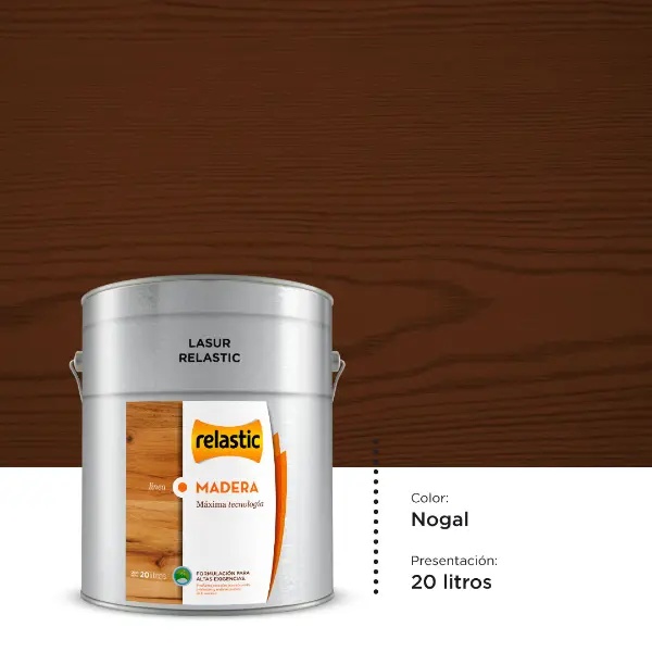 [LNO20] Lasur Protector para Madera (Nogal, 20 Litros)