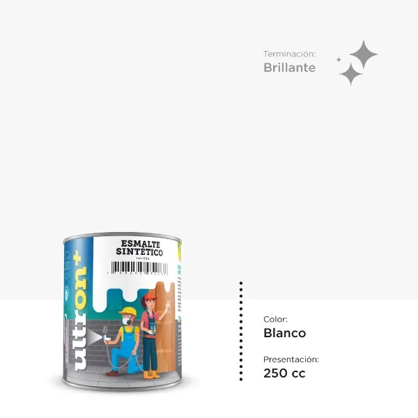 [UB250] Ultron Esmalte Sintetico (Blanco, 0.25 Litro)