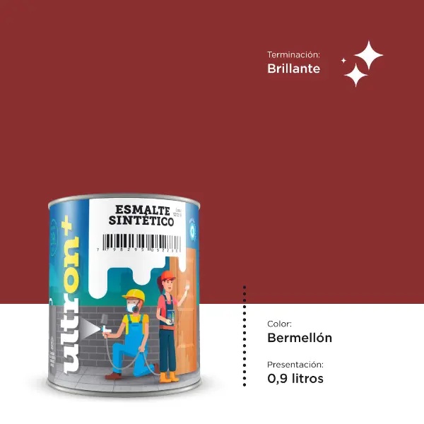 [UBE1] Ultron Esmalte Sintetico (Bermellon, 0.9 Litro)