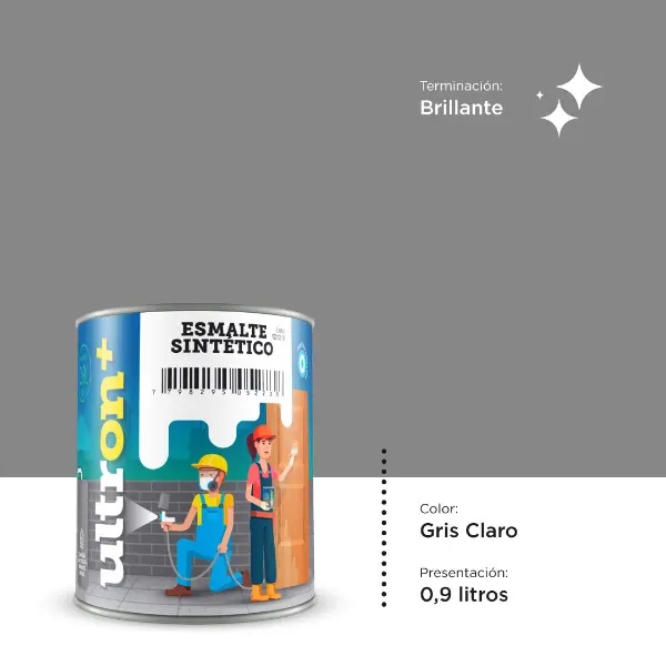 [UG1] Ultron Esmalte Sintetico (Gris Claro, 0.9 Litro)