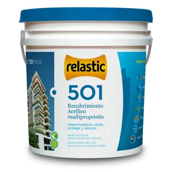 [501BDS10] 501 Recubrimiento Multipropósito Satinado (Base D, 10 Litros)