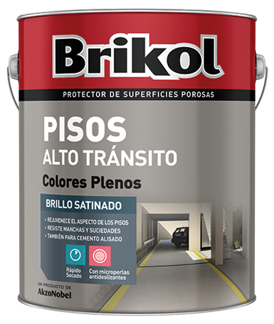 Brikol Pisos Alto Transito (Gris, 4 Litros)